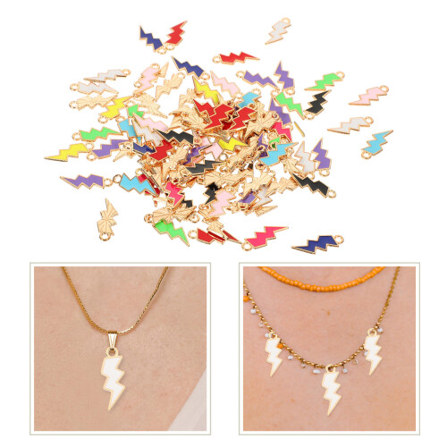 100Stk Blitzförmige Legierung Charms DIY Schmuckaccessoires 2