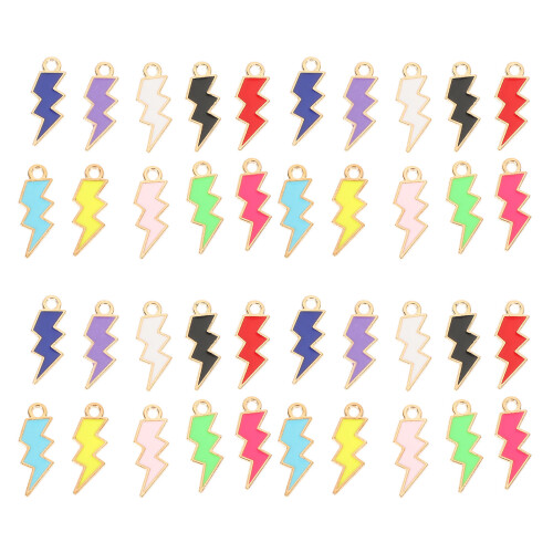 100Stk Blitzförmige Legierung Charms DIY Schmuckaccessoires 1