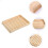 3Stk Holzserviertablett - Und Snackplatte Schlicht Robust Hellgelb 5