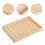 3Stk Holzserviertablett - Und Snackplatte Schlicht Robust Hellgelb 10