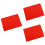 3St Antislip Siliconen En Deegmat Rood Voor 6