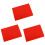 3St Antislip Siliconen En Deegmat Rood Voor 2
