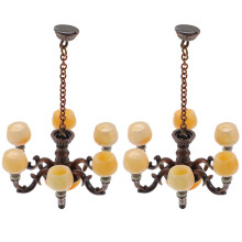 6Stk Mini Deckenlampe Metall Verarbeitung Puppenhaus