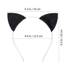 2Stk Glänzender Cat Ear Haarreif Für Damen, Party- Und Alltagsdeko