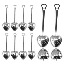 70Stk Teesieb Herzform Feines Teeinfuser Silber