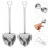 70Stk Teesieb Herzform Feines Teeinfuser Silber 9