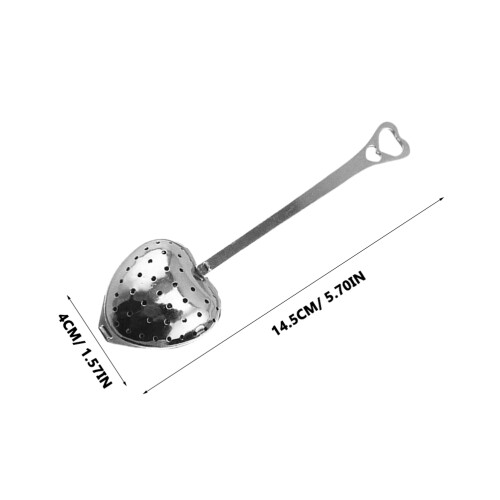 70Stk Teesieb Herzform Feines Teeinfuser Silber 1