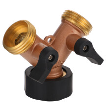 3Stk Schlauch Y-Verteiler Mehrfachanschluss Messing Für Garten Wasser