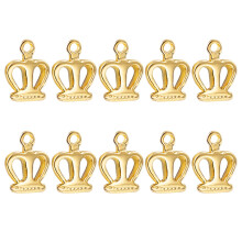 40Stk Goldene Kronen Anhänger Für Schmuck Haar Und Taschen
