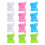 24Pcs Durable Plastic Painting Pallets Assorted Color Easy Wash 1