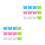 24Pcs Durable Plastic Painting Pallets Assorted Color Easy Wash 6