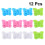 24Pcs Durable Plastic Painting Pallets Assorted Color Easy Wash 10