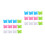 24Pcs Durable Plastic Painting Pallets Assorted Color Easy Wash 8