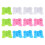 24Pcs Durable Plastic Painting Pallets Assorted Color Easy Wash 2