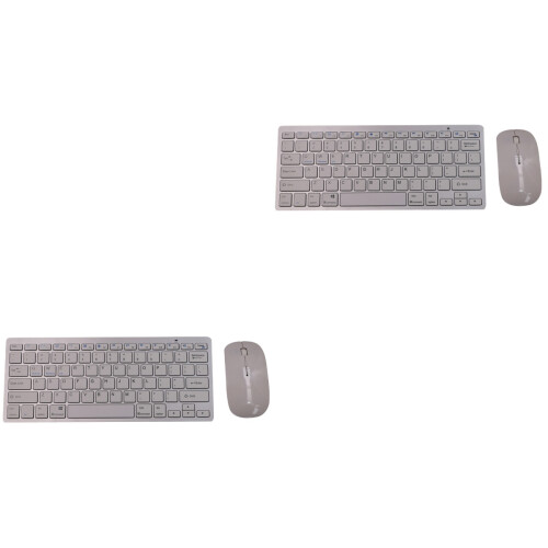 2Stk Weißes Wireless Keyboard Combo Für Computer Nutzung 2