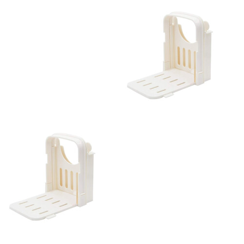 2St Foldable Brood Snijder Wit, Plastic, Voor Toast En Brood 2
