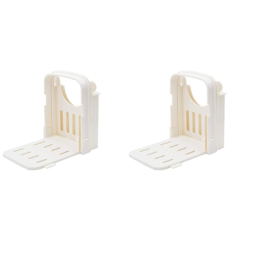 2St Foldable Brood Snijder Wit, Plastic, Voor Toast En Brood 1