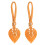 16Stk Vorhangband Orange Baumwolle Boho Blatt 1