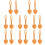 16Stk Vorhangband Orange Baumwolle Boho Blatt 7