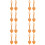 16Stk Vorhangband Orange Baumwolle Boho Blatt 10