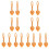 16Stk Vorhangband Orange Baumwolle Boho Blatt 3
