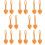 16Stk Vorhangband Orange Baumwolle Boho Blatt 9