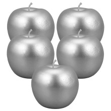 20Stk Künstliche Äpfel Silber Polyfoam Für Laden Schaufenster