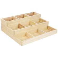 2Stk Khaki Holz Schmuck Schatulle Praktischer Schmuck Organisator