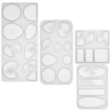 16Stk Wiederverwendbare Silikon Formen Für Resin Schmuck DIY Ohrringe