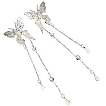 4Paare Leichte Ohrringe Silber Mit Quasten Für Damen