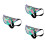 3Stk Multicolor Bauchtasche PU Material Sport Hüftpack 6