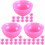 36Stk Rosa Schalen Mini Zubehör 4