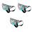 3Stk Multicolor Bauchtasche PU Material Sport Hüftpack 3