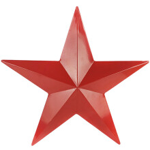 3Stk Hängende Wanddeko Metall Stern Rot