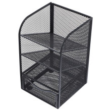 4Stk Organizer Metall Stifteköcher Mit Schublade Für Schreibtisch