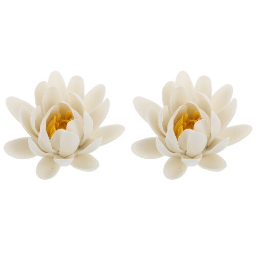 2Stk Lotus Keramik Räucherstäbchenhalter Weiße 2