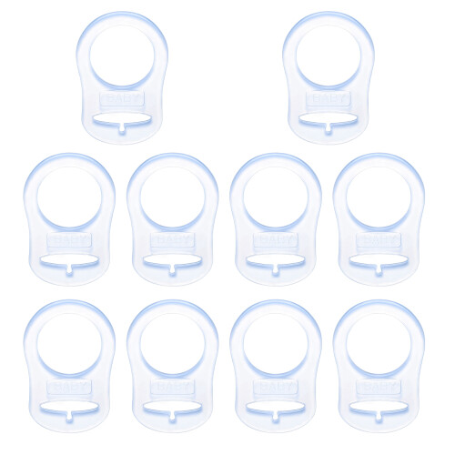 10Stk Weicher Silikon Schnullerhalter Transparent