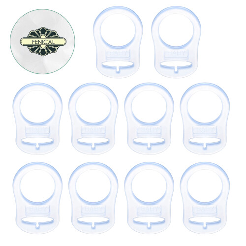 10Stk Weicher Silikon Schnullerhalter Transparent 2