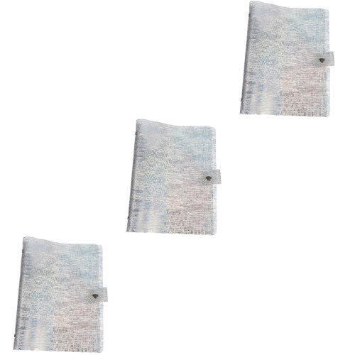 3Stk PVC A5 Binder Weiß 6-Ring Notizbuch Schutzmappe Office 1