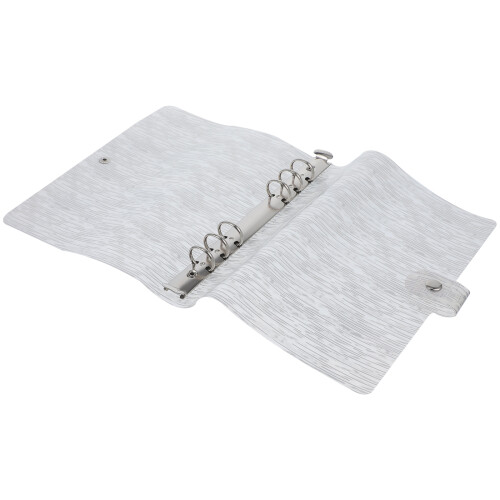 3Stk PVC A5 Binder Weiß 6-Ring Notizbuch Schutzmappe Office 1