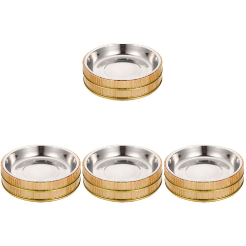4Sets Großer Holz Sushi Eimer Für Restaurant Mehrfarbig 1