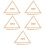 5Sets Handcraft Wood Weaving Loom Triangle Beige Portable Craft Tool 8