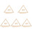 5Sets Handcraft Wood Weaving Loom Triangle Beige Portable Craft Tool 3