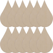 400Stk Beige Holzplatten Water Drop Für Handwerk Und