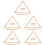 5Sets Handcraft Wood Weaving Loom Triangle Beige Portable Craft Tool 7