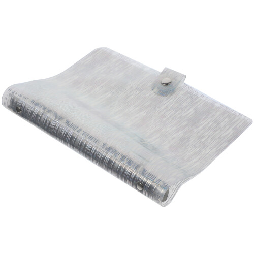 3Stk PVC A5 Binder Weiß 6-Ring Notizbuch Schutzmappe Office 2