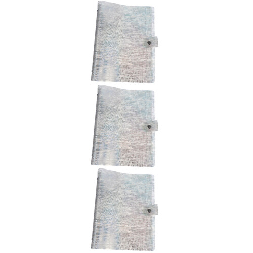 3Stk PVC A5 Binder Weiß 6-Ring Notizbuch Schutzmappe Office 2