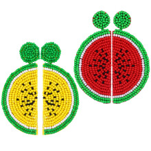 8Paare Wassermelon Ohrringe Damen Bead Perlen Trend Modern Bunt Sommer