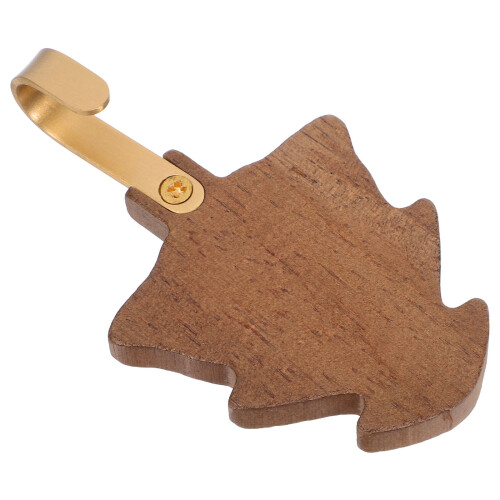 5Stk Rustikale Holz Wandhaken Mit Messing, Wohnliches 1