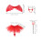 4Sets Kinder Cosplay Set Mit Teufelsrock Kopfbedeckung 11